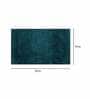 Blue Solid Microfibre 30x18 Inches AntiSkid Bath Mat