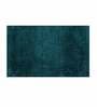 Blue Solid Microfibre 30x18 Inches AntiSkid Bath Mat