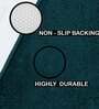 Blue Solid Microfibre 30x18 Inches AntiSkid Bath Mat