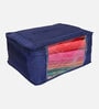 Blue Solid Parachute Foldable Underbed Organizer