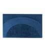Blue Solid Polyester 24x16 Inches AntiSkid Bath Mat