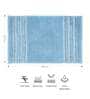Blue Solid Polyester 24x16 Inches Max Absorbant 1 Bathmat