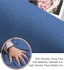 Blue Solid Polyester 3 X 5 Feet Machine Made Carpet