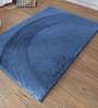 Blue Solid Polyester 36x24 Inches AntiSkid Bath Mat