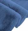 Blue Solid Polyester 36x24 Inches AntiSkid Bath Mat