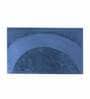 Blue Solid Polyester 36x24 Inches AntiSkid Bath Mat