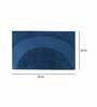 Blue Solid Polyester 36x24 Inches AntiSkid Bath Mat