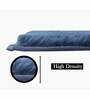 Blue Solid Polyester 36x24 Inches AntiSkid Bath Mat