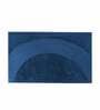 Blue Solid Polyester 36x24 Inches AntiSkid Bath Mat