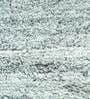 Blue Solid Polyester 4 ft x 6 ft Hand Knotted Carpet
