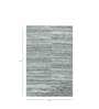 Blue Solid Polyester 4 ft x 6 ft Hand Knotted Carpet