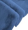 Blue Solid Polyester 4 X 6 Feet Machine Made Carpet