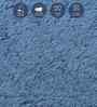 Blue Solid Polyester 4x6 Feet Machine Made Carpet