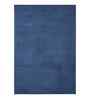 Blue Solid Polyester 4x6 Feet Machine Made Carpet