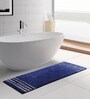Blue Solid Polyester 59x24 Inches Max Absorbant 1 Bathmat
