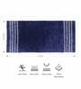 Blue Solid Polyester 59x24 Inches Max Absorbant 1 Bathmat