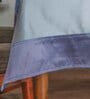 Blue Solid Polyester and Brocade Silk   (52 x 84 ) Table Cloth