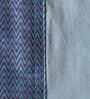 Blue Solid Polyester and Brocade Silk   (52 x 84 ) Table Cloth