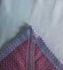 Blue Solid Polyester and Brocade Silk   (52 x 84 ) Table Cloth