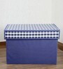 Blue checkerd Polyester  Foldable Cloth Organiser
