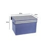 Blue checkerd Polyester  Foldable Cloth Organiser