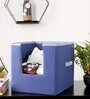 Blue Plain Solid Polypropylene  Foldable Cloth Organiser