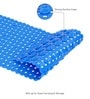 Blue Solid PVC 32x14 Inches Antiskid Shower Bath Mat