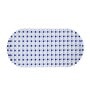 Blue Solid PVC 35x16 Inches Antiskid Shower Bath Mat