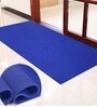 Blue Solid PVC 36x24 Inches Antiskid Bath Mat