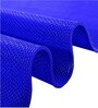 Blue Solid PVC 36x24 Inches Antiskid Bath Mat