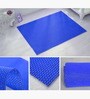 Blue Solid PVC 36x24 Inches Antiskid Bath Mat