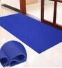 Blue Solid PVC 48x24 Inches Antiskid Bath Mat