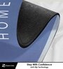 Blue Slogan Rubber 24x16 Inches AntiSkid Bath Mat
