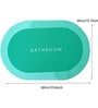Blue Slogan Rubber 23.6X15.7 Inches Max Absorbant (Pack of 2) Oval Bath Mat