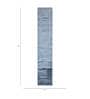 Blue Solid Viscose 3'6 ft X 17 ft Hand Woven Runner