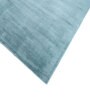 Blue Solid Viscose 5 ft X 8 ft Hand Woven Rectangle Carpet