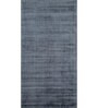 Blue Solid Viscose 5 ft X 8 ft Hand Woven Carpet