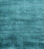 Blue Solid Viscose 5 ft X 8 ft Hand Woven Rectangle Carpet