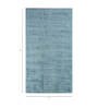 Blue Solid Viscose 5 ft X 8 ft Hand Woven Rectangle Carpet