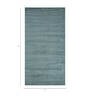 Blue Solid Viscose 5 ft X 8 ft Hand Woven Carpet