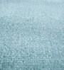 Blue Solid Viscose 5 ft X 8 ft Hand Woven Rectangle Carpet
