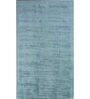 Blue Solid Viscose 5 ft X 8 ft Hand Woven Rectangle Carpet