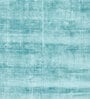 Blue Solid Viscose 5 ft X 8 ft Hand Woven Carpet