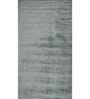 Blue Solid Viscose 6 ft X 9 ft Hand Woven Carpet