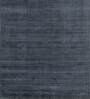 Blue Solid Wool & Bamboo Silk 8 ft x 10 ft Hand Woven Carpet