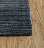 Blue Solid Wool & Bamboo Silk 8 ft x 10 ft Hand Woven Carpet