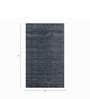 Blue Solid Wool & Bamboo Silk 8 ft x 10 ft Hand Woven Carpet