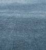 Blue Solid Wool & Viscose 8 ft x 10 ft Hand Woven Carpet