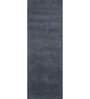 Blue Solid Wool 2'8 ft X 6'6 ft Hand Tufted Runner