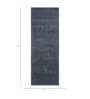 Blue Solid Wool 2'8 ft X 6'6 ft Hand Tufted Runner